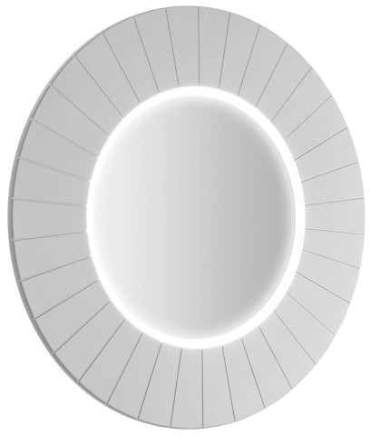 LUMIRO STRIP kulaté zrcadlo s LED osvětlením v rámu ø 90cm, bílá mat LR950-3131S