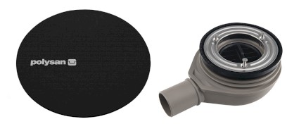 MIRAI vaničkový sifon, průměr 90mm, DN40, krytka černá mat 72730B