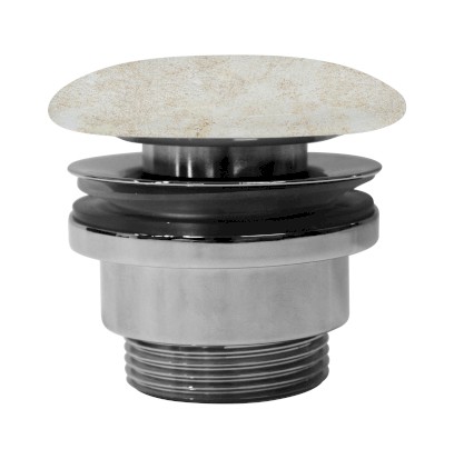 ALTACERAMICA umyvadlová výpust 5/4“, neuzavíratelná, keramická zátka, 5-65mm, mramor/béžová mat AC90638