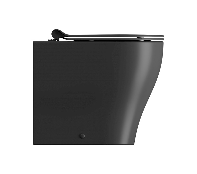 TONO WC mísa stojící, Geniusflush, 36x53cm, spodní/zadní odpad, černá dual-mat 641026