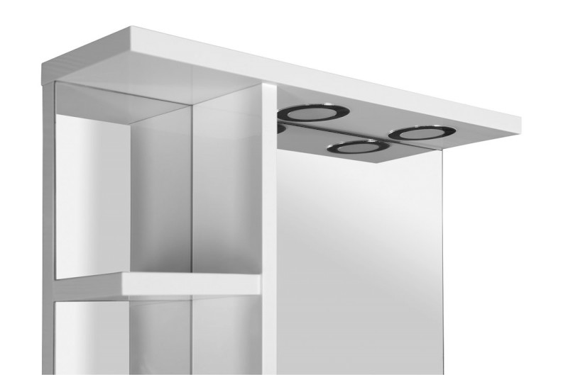 KORIN zrcadlo s LED osvětlením a policemi 60x70x12cm KO370