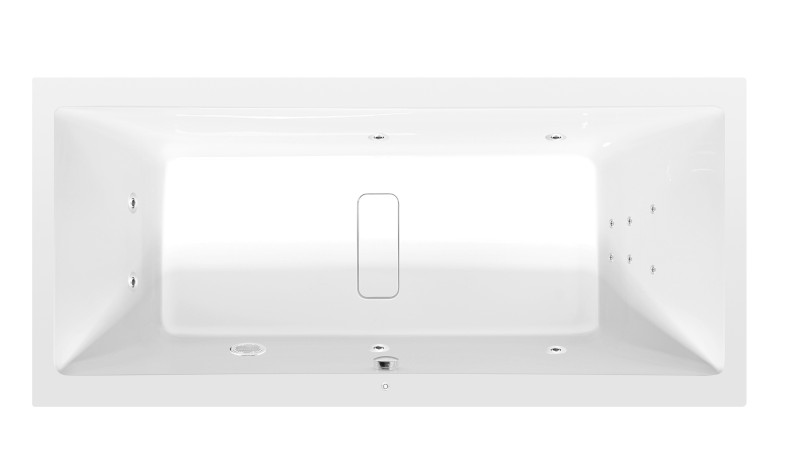 MARLENE hydromasážní vana, 180x80x48cm, Attraction Hydro, chrom 72034.3010