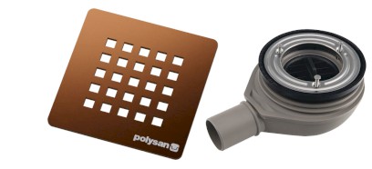 TRENECA vaničkový sifon, průměr otvoru 90mm, DN40, krytka měď mat 84999.70