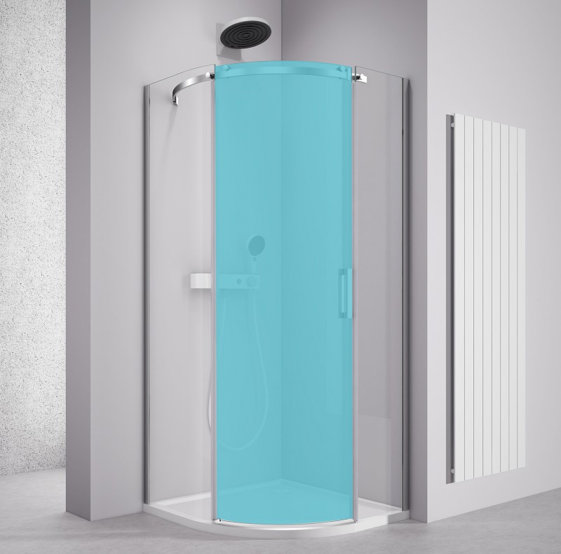 THRON KOMPONENT čtvrtkruhová sprchová zástěna 900x900mm, čiré sklo, levá TL2690BL