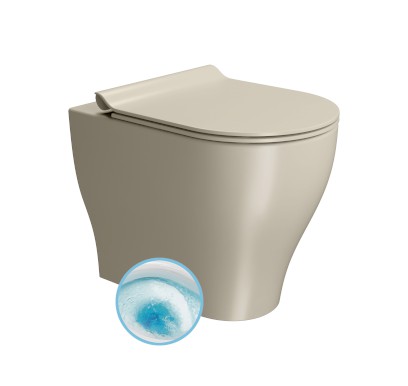 TONO WC mísa stojící, Geniusflush, 36x53cm, spodní/zadní odpad, creta dual-mat 641008