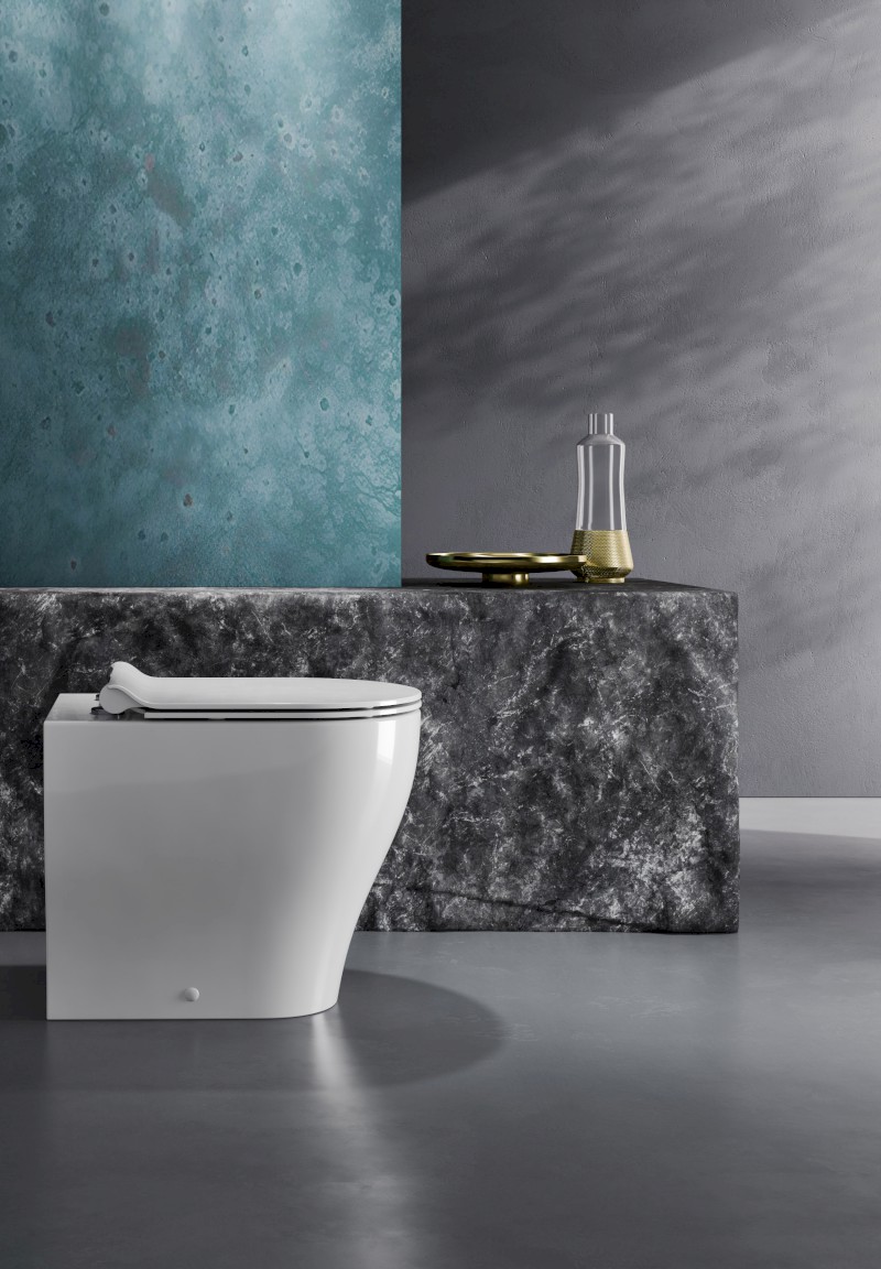 TONO WC mísa stojící, Geniusflush, 36x53cm, spodní/zadní odpad, bílá ExtraGlaze 641011