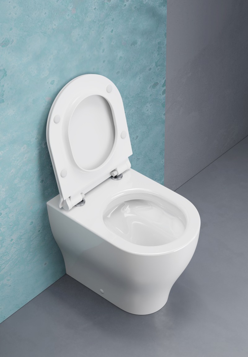 TONO WC mísa stojící, Geniusflush, 36x53cm, spodní/zadní odpad, ghiaccio dual-mat 641015
