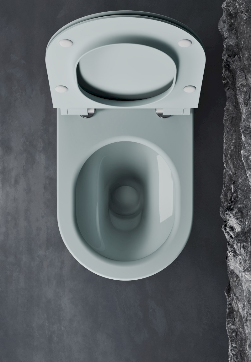 TONO WC mísa stojící, Geniusflush, 36x53cm, spodní/zadní odpad, ghiaccio dual-mat 641015