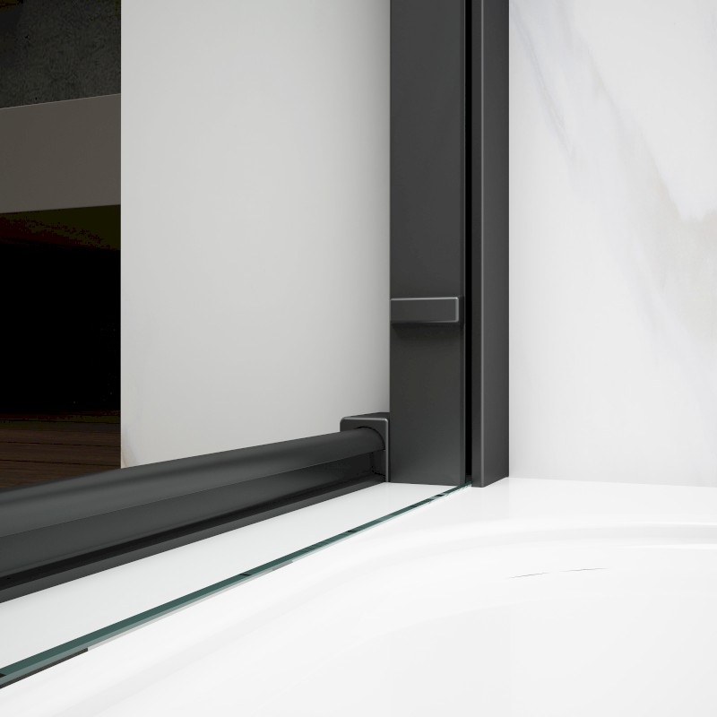 SPIRIT BLACK sprchové dveře 1100mm, čiré sklo GI1011B