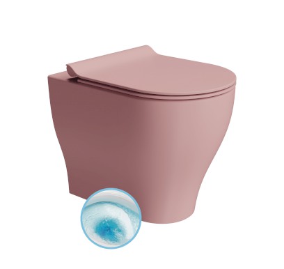 TONO WC mísa stojící, Geniusflush, 36x53cm, spodní/zadní odpad, blush dual-mat 641024