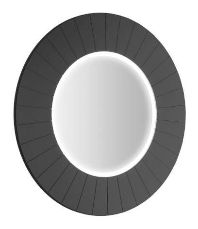 LUMIRO STRIP kulaté zrcadlo s LED osvětlením v rámu ø 75cm, carina LR750-4141S