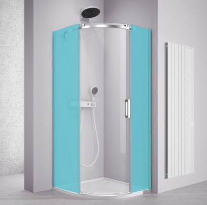 THRON KOMPONENT čtvrtkruhová sprchová zástěna 900x900mm, čiré sklo, levá TL2690AL