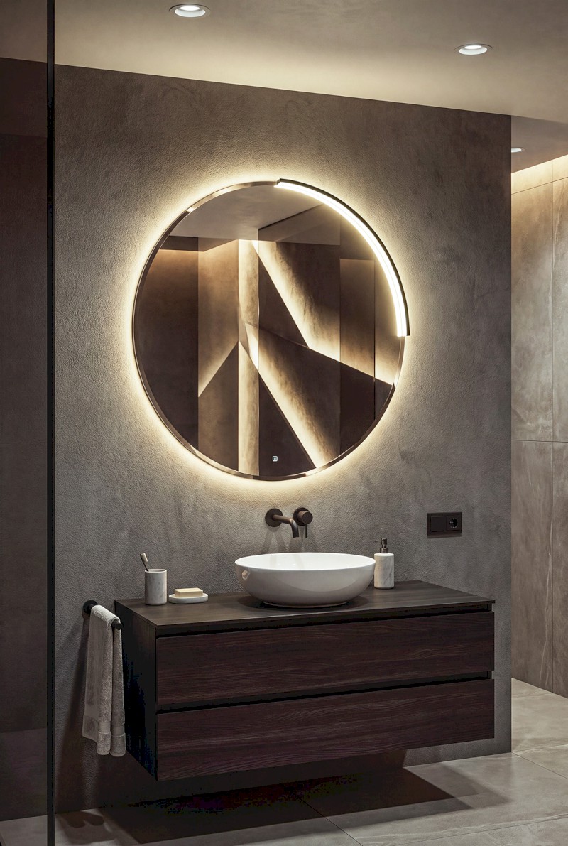 MOON LED svítidlo 7,5W, 230V, 502x12x22mm, R350mm, černá mat SL-2211/70MB