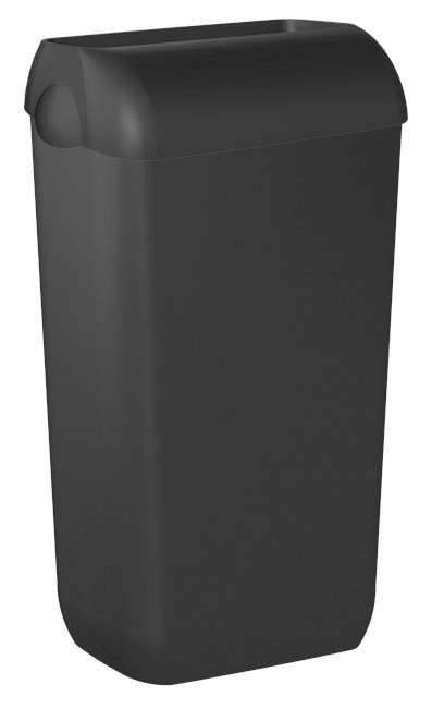 COLORED odpadkový koš nástěnný s víkem 23l, ABS, Soft Touch, černá mat A74020VB