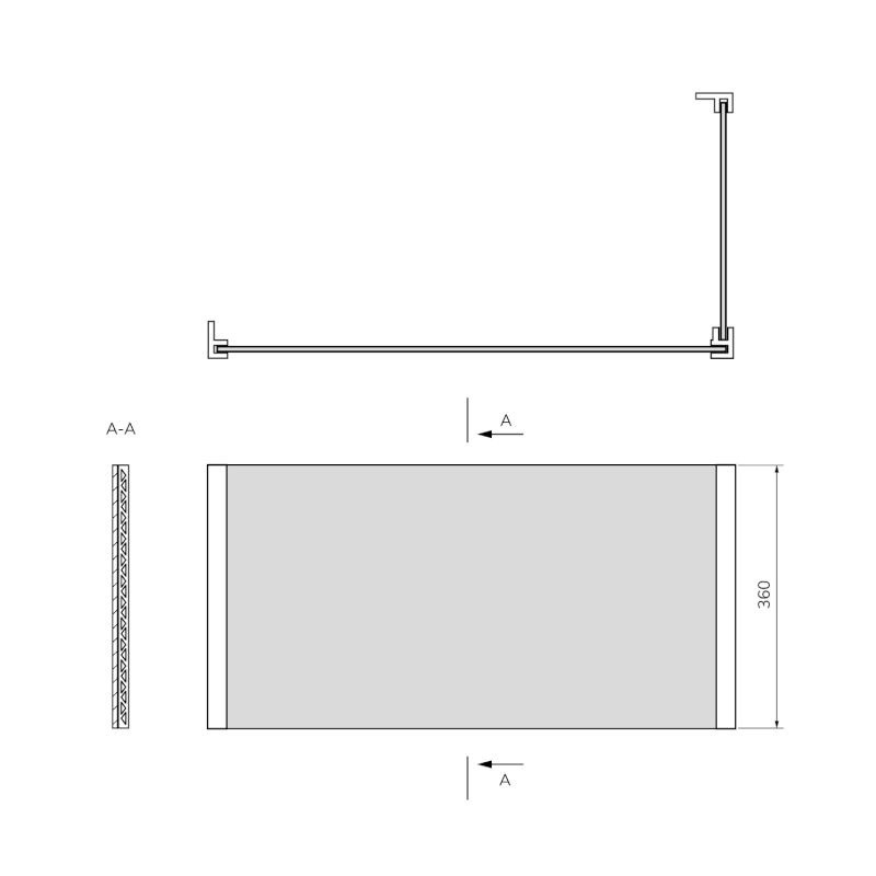 UNIVERSAL rohový panel 150x75x36cm, L/R 95888