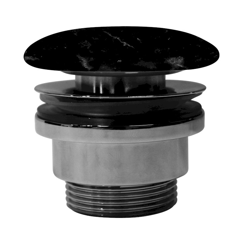 ALTACERAMICA umyvadlová výpust 5/4“, neuzavíratelná, keramická zátka, pro umyvadla AC301/AC302/AC307, 5-65mm, mramor/černá mat AC90436