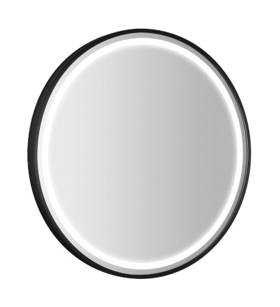 KADRIS kulaté zrcadlo s LED osvětlením ø 60cm, černá mat KD060