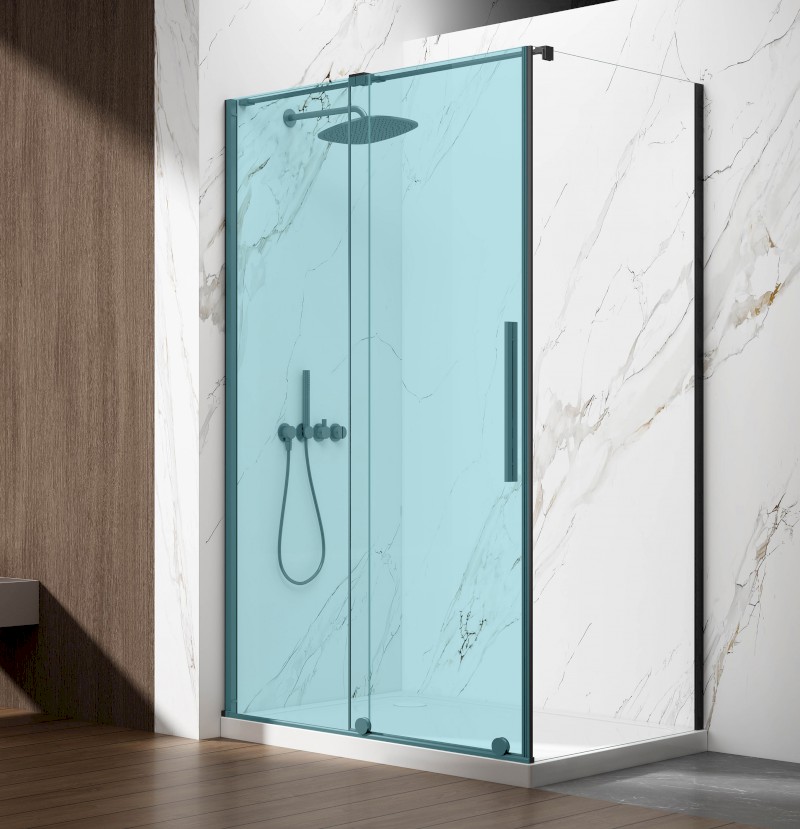 SPIRIT BLACK boční stěna 900mm, čiré sklo GI3590B