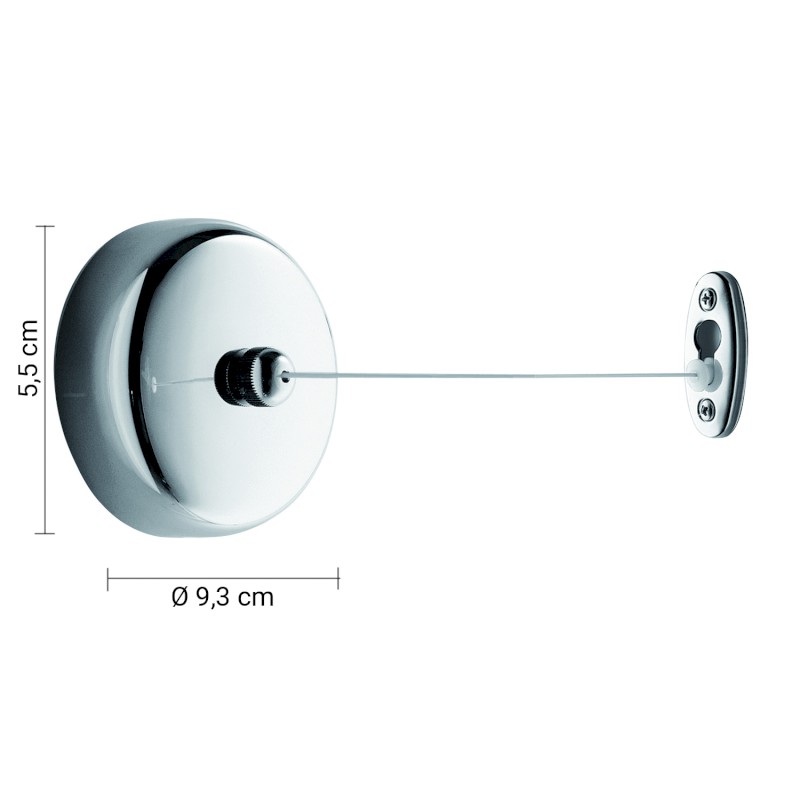 Vysouvací prádelní šňůra, 2700 mm, nerez lesk 2450