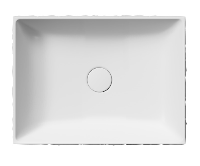 KUBE X DIAMANT keramické umyvadlo na desku, 50x37cm, bílá mat 944009