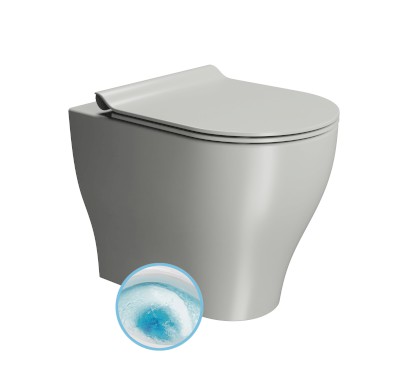 TONO WC mísa stojící, Geniusflush, 36x53cm, spodní/zadní odpad, cenere dual-mat 641017