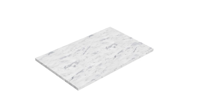 ALTACERAMICA keramická deska 80x2x49cm, 1 otvor pro sifon, mramor/bílá mat AC40435