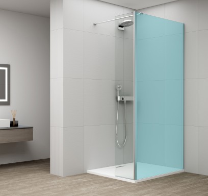 ESCA otočný panel k instalaci na fixní sklo, 300mm, chrom ES3B30