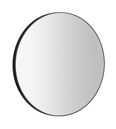Kulaté zrcadlo v plastovém rámu ø 60cm, černá 6000