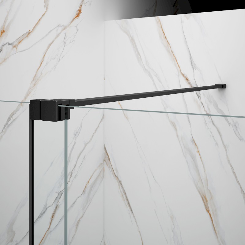 SPIRIT BLACK sprchové dveře 1400mm, čiré sklo GI1014B