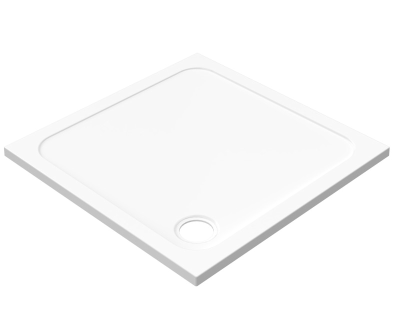 ELZA sprchová vanička z litého mramoru, čtverec 90x90cm, bílá 801.112.4