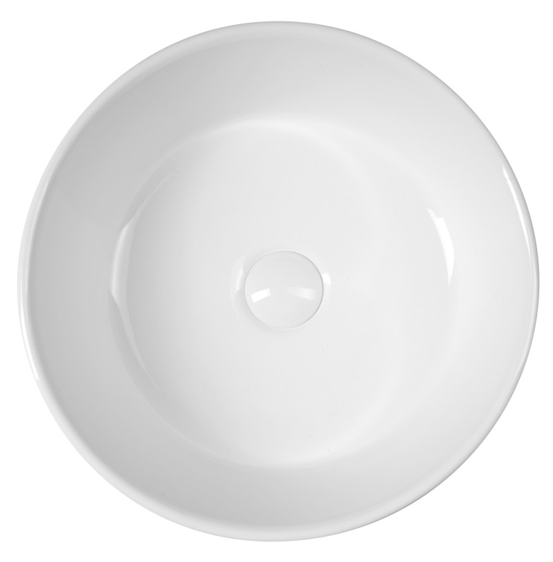 Keramické umyvadlo na desku, průměr 40cm, bílá FB48150