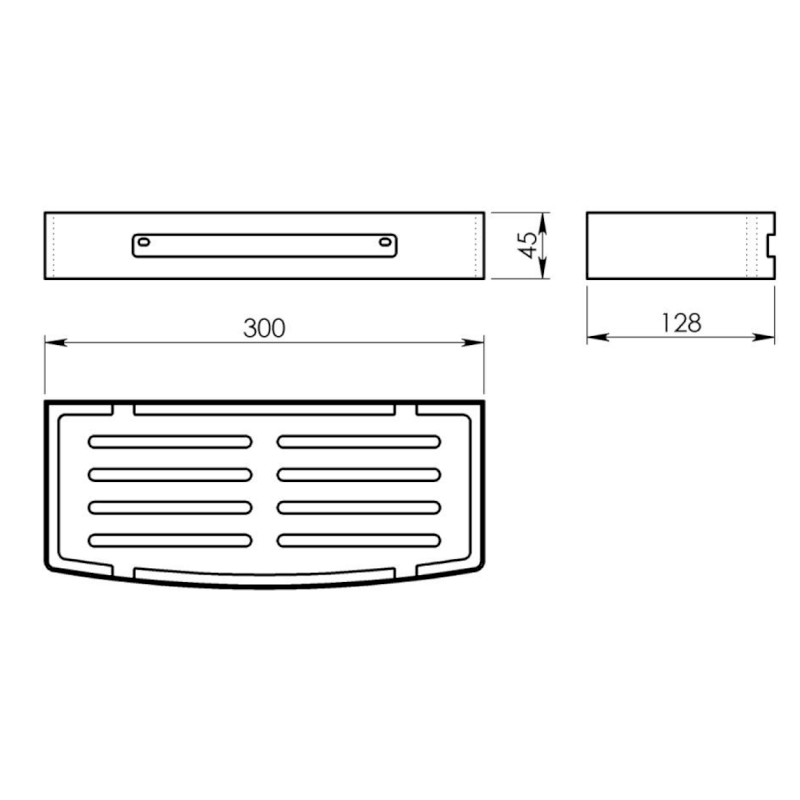 SMART polička do sprchy, 300x45x128mm, měď mat 241782