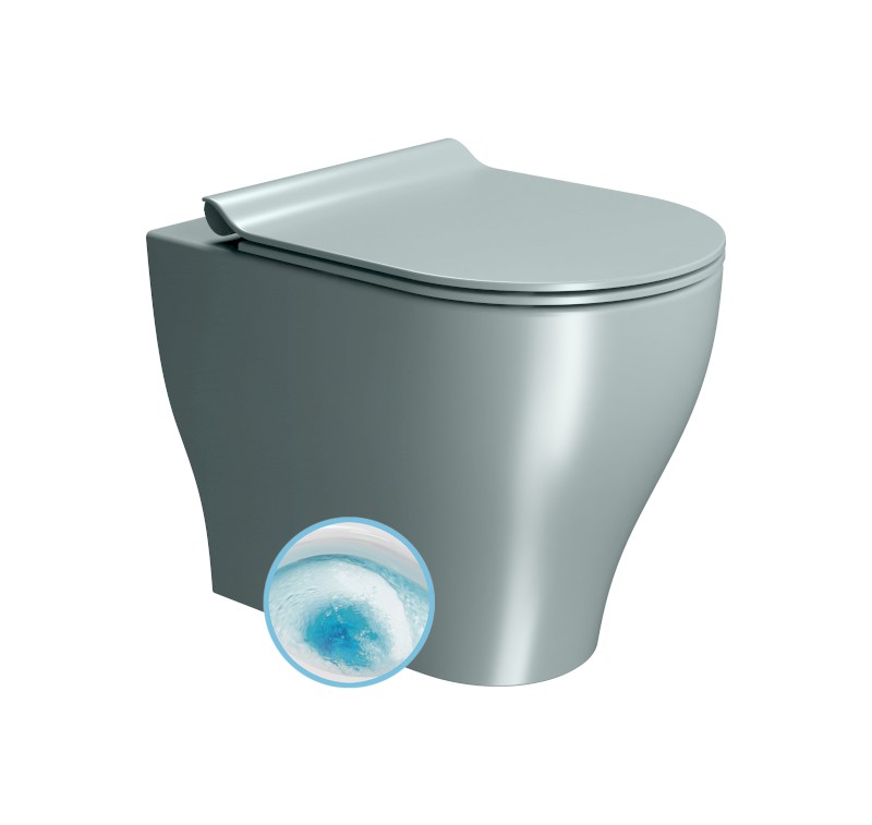 TONO WC mísa stojící, Geniusflush, 36x53cm, spodní/zadní odpad, ghiaccio dual-mat 641015