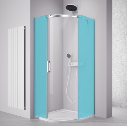 THRON KOMPONENT čtvrtkruhová sprchová zástěna 900x900mm, čiré sklo, pravá TL2690AR