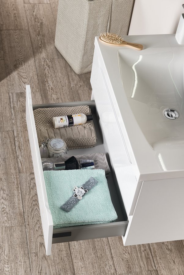 WAVE umyvadlová skříňka 79,7x45x47,8cm, bílá/dub alabama WA080-3022