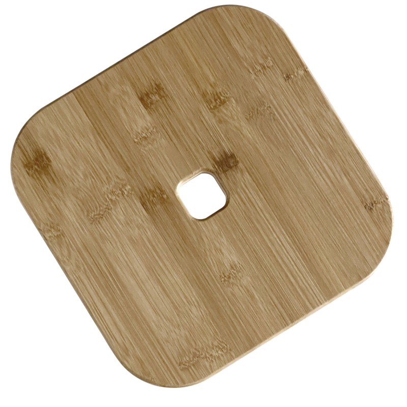 KENTA koupelnová stolička,  27x27cm, černá/bambus CO77