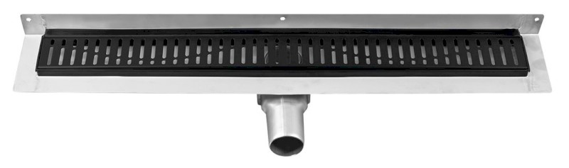 MANUS ONDA nerezový podlahový žlab s roštem, ke stěně, L-950, DN50, černá mat GMO25B