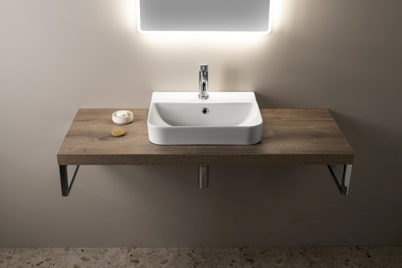 SOTT AQUA keramické umyvadlo zápustné, 48x42cm, bílá 10SQ50048