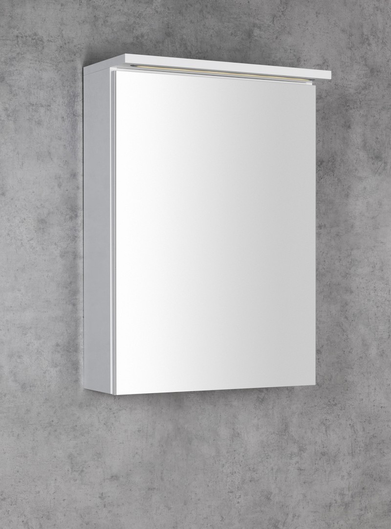 KAWA STRIP galerka s LED osvětlením 50x70x22cm, bílá WGL50S