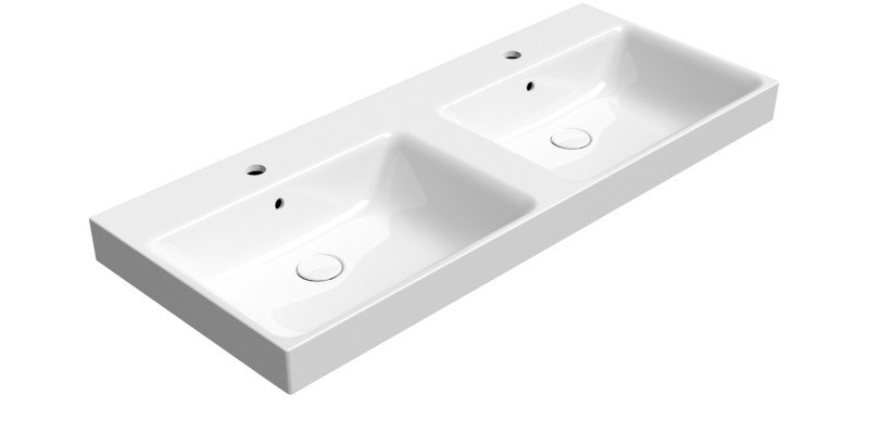 NUBES keramické dvojumyvadlo 120x50cm, bílá ExtraGlaze 9625111