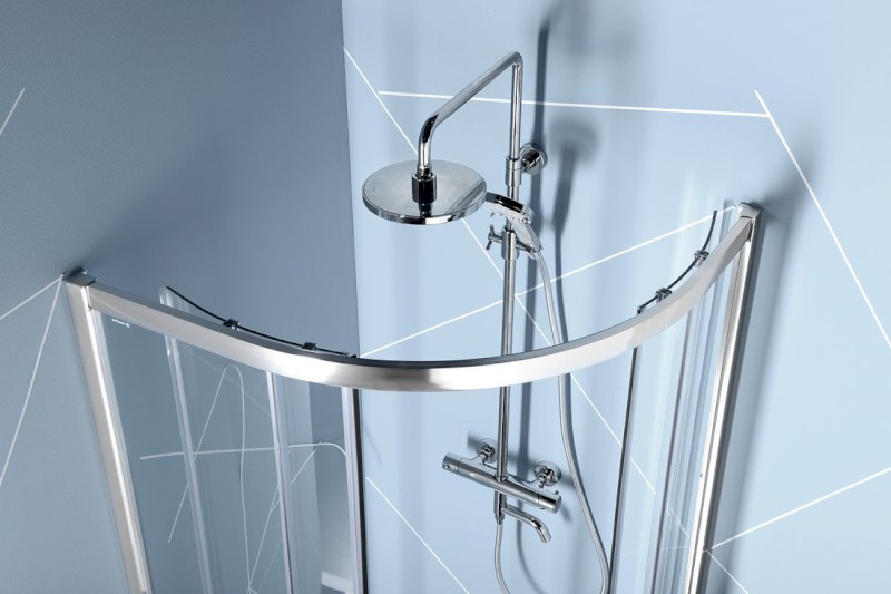 EASY čtvrtkruhová sprchová zástěna 900x800mm, L/R, čiré sklo EL2815