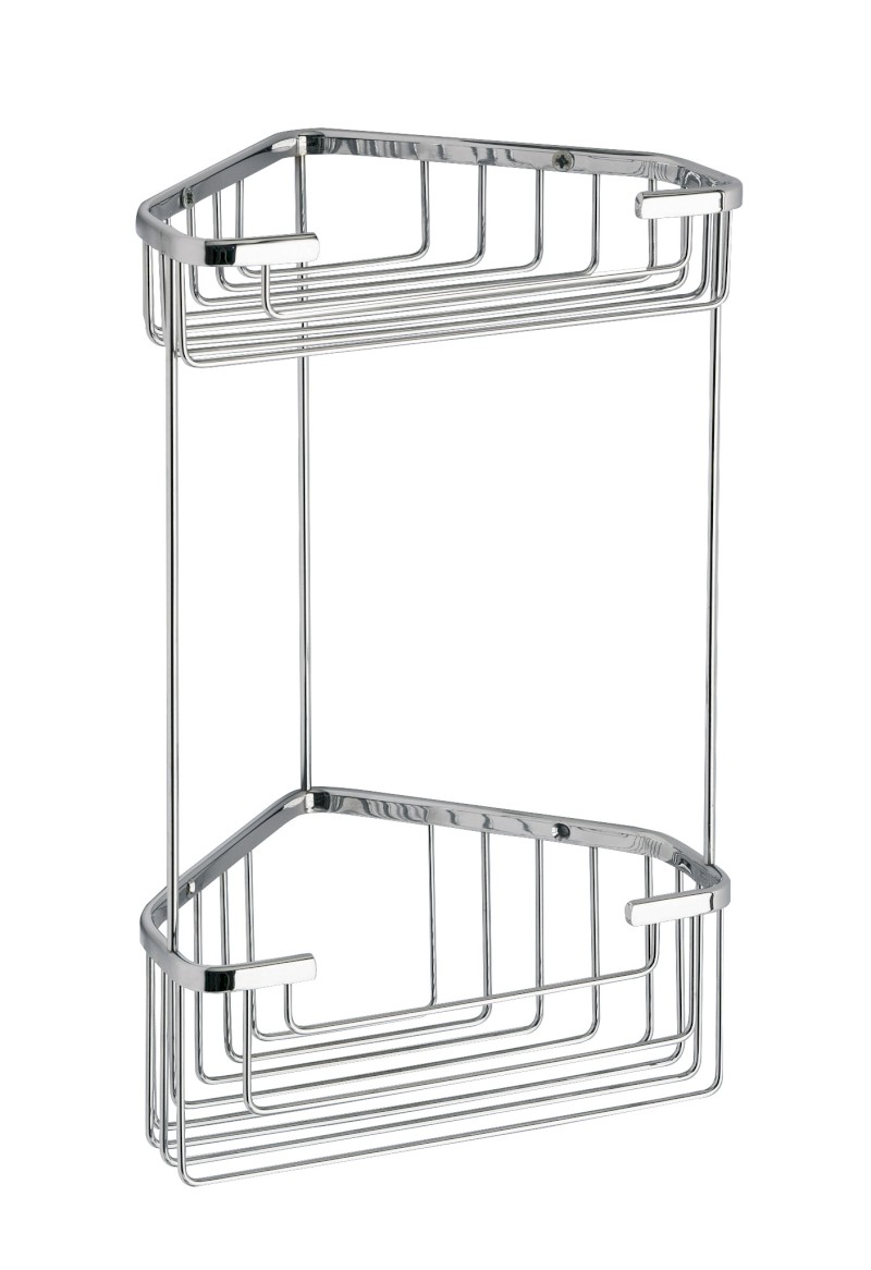 SMART dvoupatrová rohová police 200x325x151mm, chrom 2482