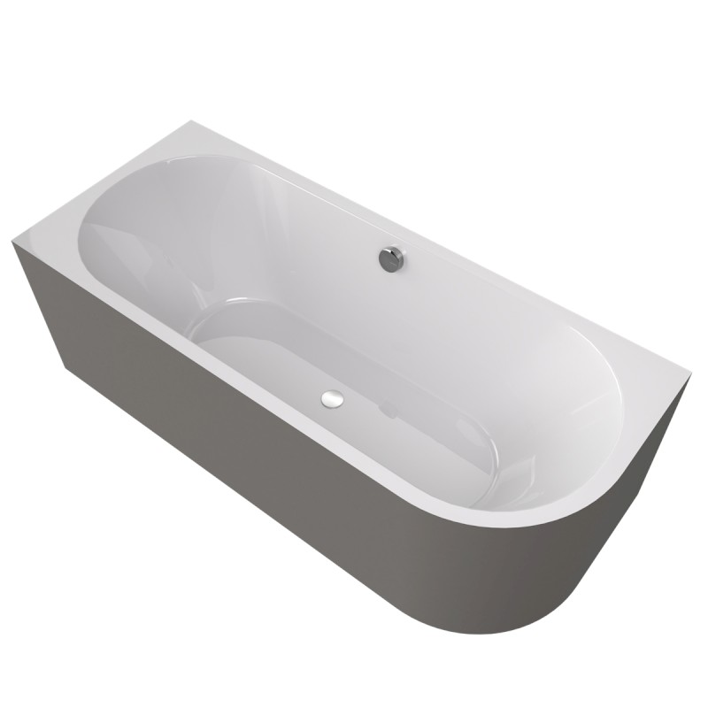 VIVA L MONOLITH asymetrická vana 170x75x60cm, bílá/agila 70119M.43