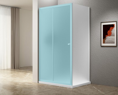 UGGA boční stěna, 800mm, sklo Brick, bílá AWP80