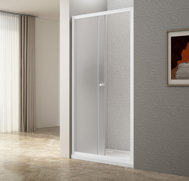 UGGA posuvné sprchové dveře 1100mm, sklo Brick, bílá AWS110