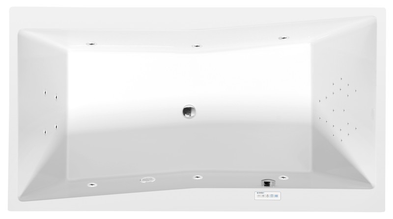 QUEST hydromasážní vana, 190x100x49cm, Highline Hydro, chrom 78531.5010