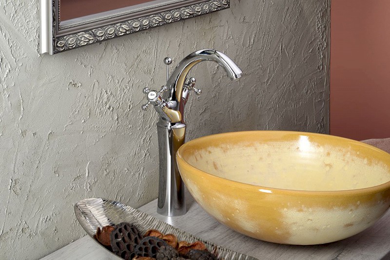 ANTEA stojánková umyvadlová baterie vysoká s výpustí, výška 300mm, chrom 3271L