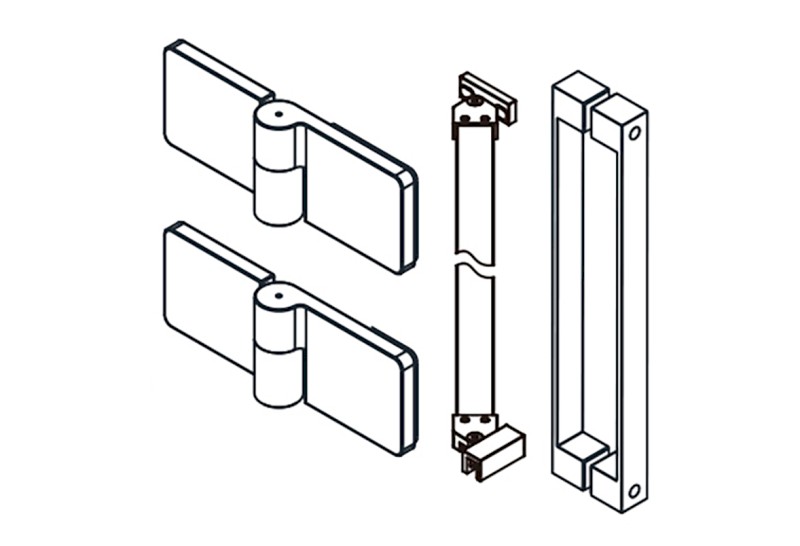 TRINITY komponenty pro dveře do niky, chrom, levé GT12LCH