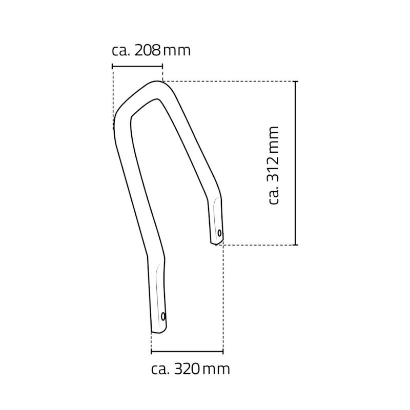 HANDICAP opěrná madla ke koupelnové stoličce, chrom A173100