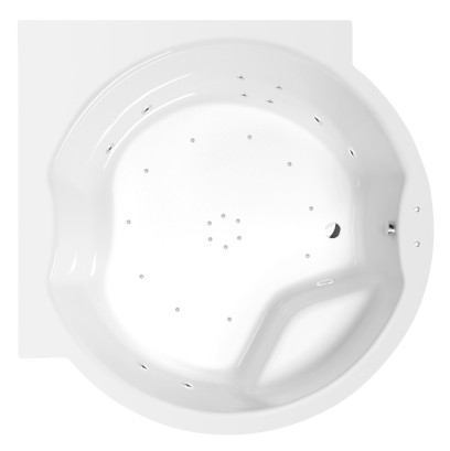 ROYAL CORNER hydromasážní vana, 173x173x49cm, Active Hydro-Air, chrom 74211.2010